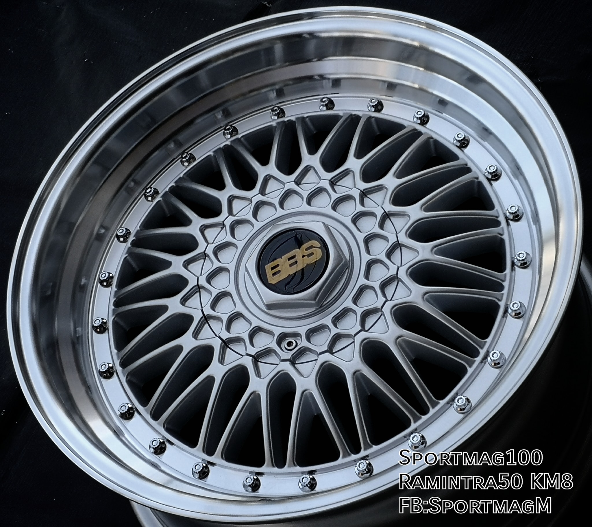 ล้อแม็ก  แม็กซ์ใหม่ลาย BBS RS 5รู112/120 ET30 ซิลเวอร์ 8.5-17นิ้ว 