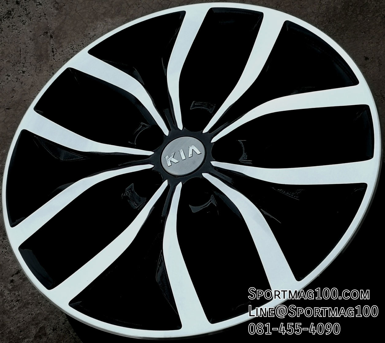 ล้อแม็ก แม็กซ์ป้ายแดง Kia Carnival Modify 5รู114 ดำหน้าเงา 7-18นิ้ว
