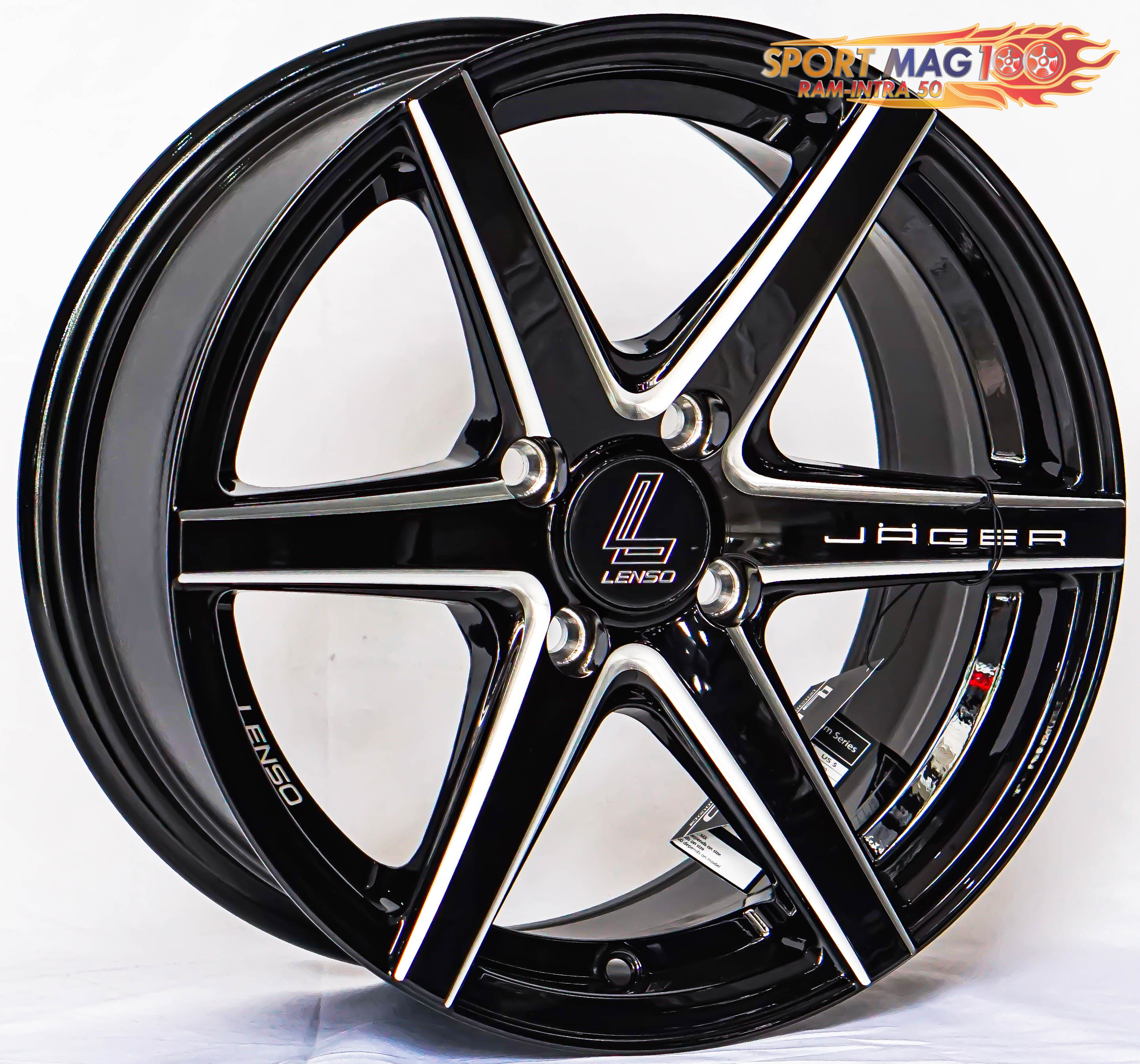 ล้อแม็ก ล้อแม็กใหม่ Lenso JAC JagerCraft 4รู100 ET35 ดำมิลลิ่งก้าน 7-15นิ้ว