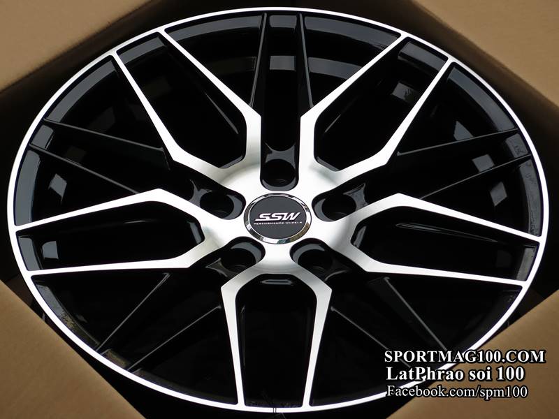 ล้อแม็ก ล้อแม็กใหม่ SSW S348 Vorsteiner 5รู114 ET38 ดำหน้าเงา 8-17นิ้ว