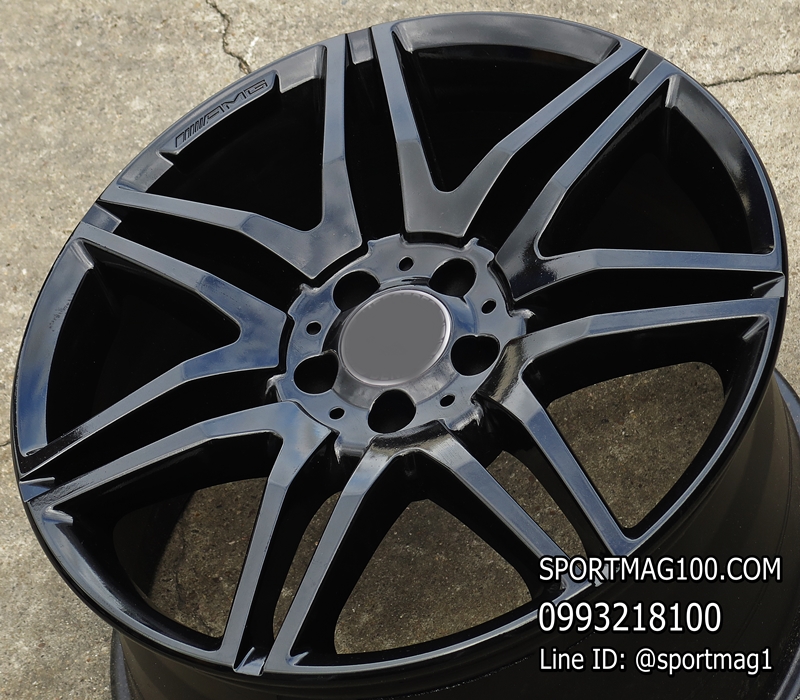 ล้อแม็ก ล้อแม็กมือสองแท้ AMG A212 5รู112 ET44 ดำเงา 8.5-19นิ้ว(ลาดพร้าว)
