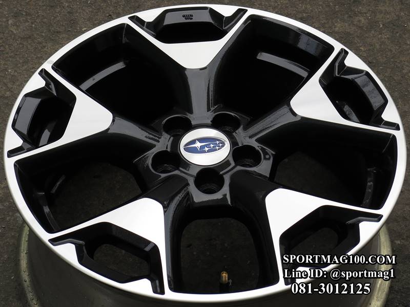 ล้อแม็ก ล้อแม็กติดรถ SUBARU XV 5รู100 ดำหน้าเงา 7-17นิ้ว(ลาดพร้าว)