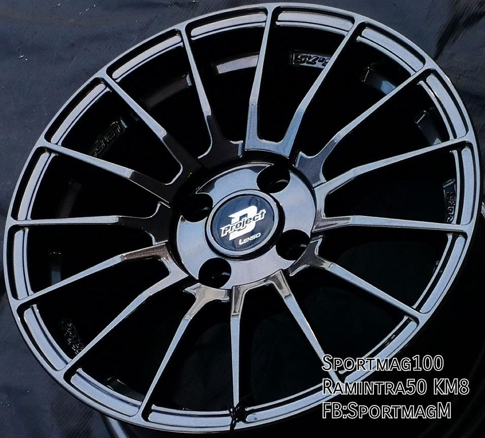 ล้อแม็ก  แม็กใหม่ Lenso RACE5 4รู100 ET35 ไฮเปอร์ดาร์ค 7.5-15นิ้ว 