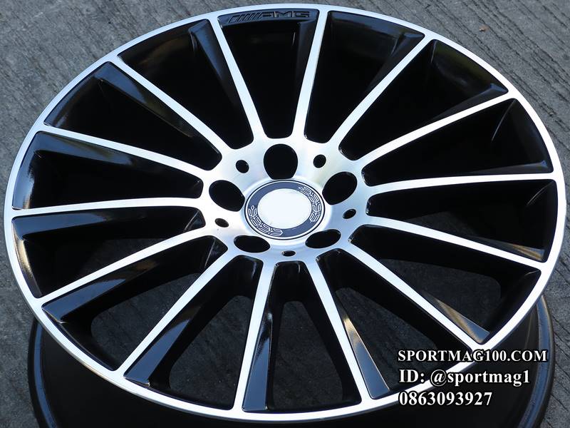ล้อแม็ก ล้อแม็กมือสองแท้ BENZ AMG A205 5รู112 ดำหน้าเงา F7.5 R8.5-19นิ้ว(17033)