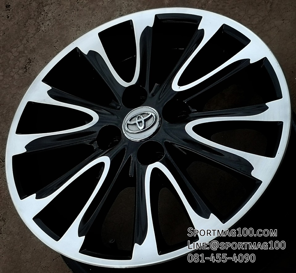 ล้อแม็ก แม็กซ์มือสอง Toyota 12ก้าน 4รู100 ดำหน้าเงา 5.5-15นิ้ว