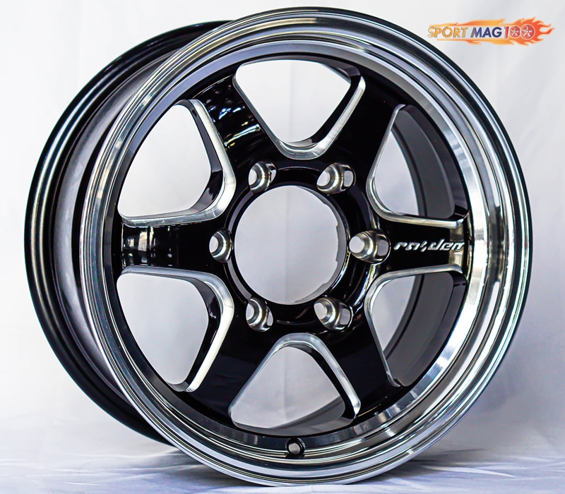 ล้อแม็ก ล้อแม็กใหม่ Raiden Rd5 6รู139 ET20 ดำมิลลิ่ง 7.5-15นิ้ว 
