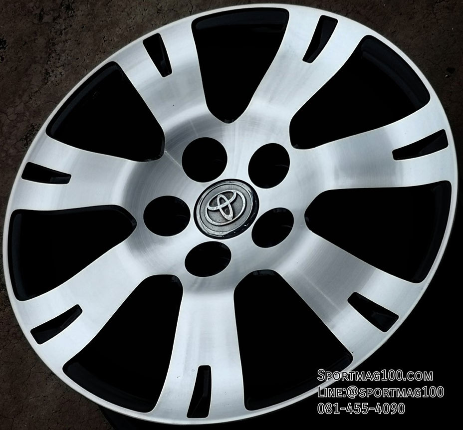 ล้อแม็ก  ล้อแม็กซ์มือสองแท้ Toyota Alphard 5รู114 ดำหน้าเงา 6.5-16นิ้ว(รามอินทรา) 