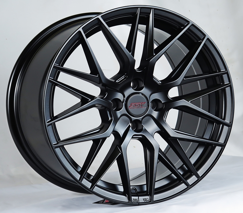 ล้อแม็ก ล้อล้อแม็กใหม่ SSW S348 Vorsteiner 4รู100 ET38 ดำด้าน 8-17นิ้ว