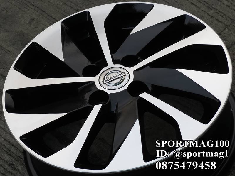 ล้อแม็ก ล้อแม็กติดรถ Nissan New Almera 4รู100 Modify ดำหน้าเงา 5.5-15นิ้ว(ลาดพร้าว)