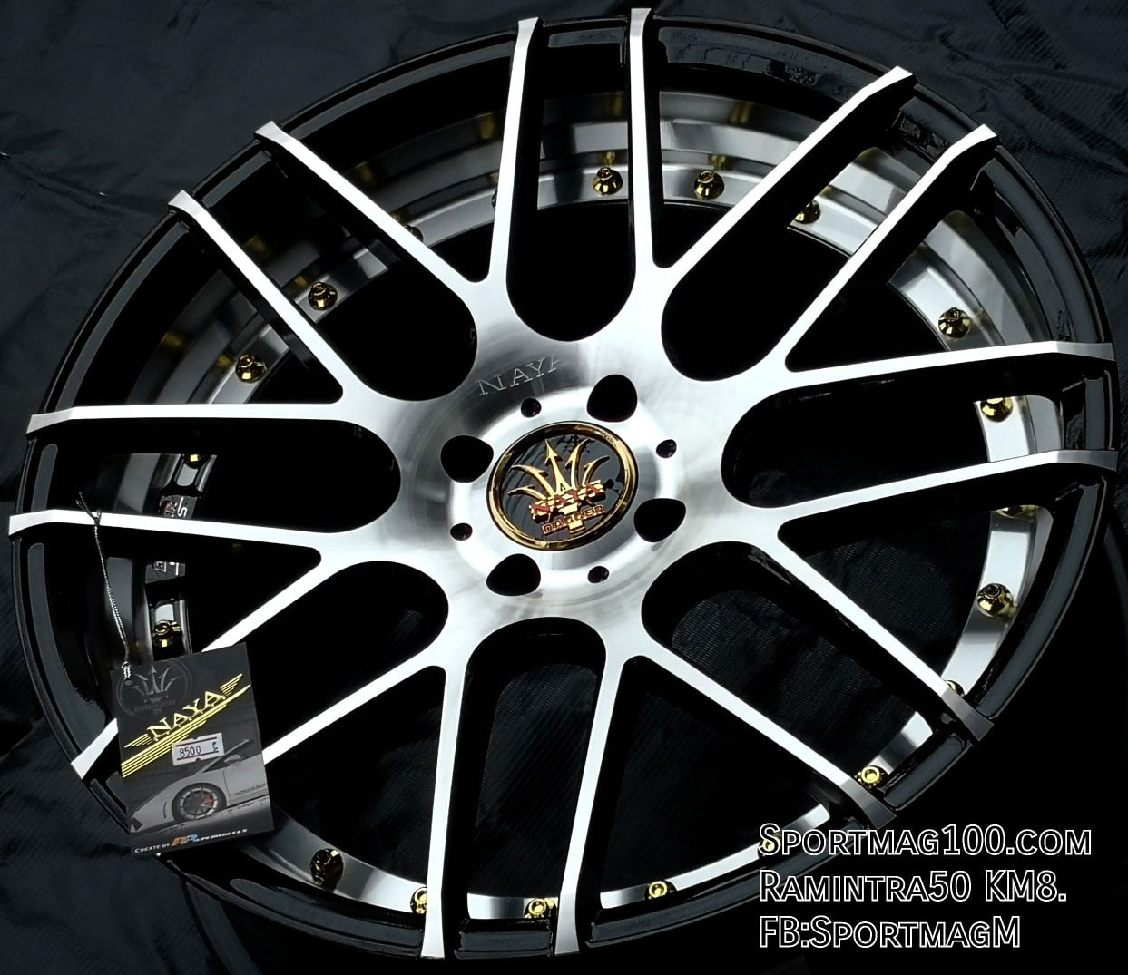 ล้อแม็ก ล้อแม็กใหม่ NAYA Dagger Berano 4รู100 ET40 ดำหน้าเงาอันเดอร์คัต F8 R9-18นิ้ว 