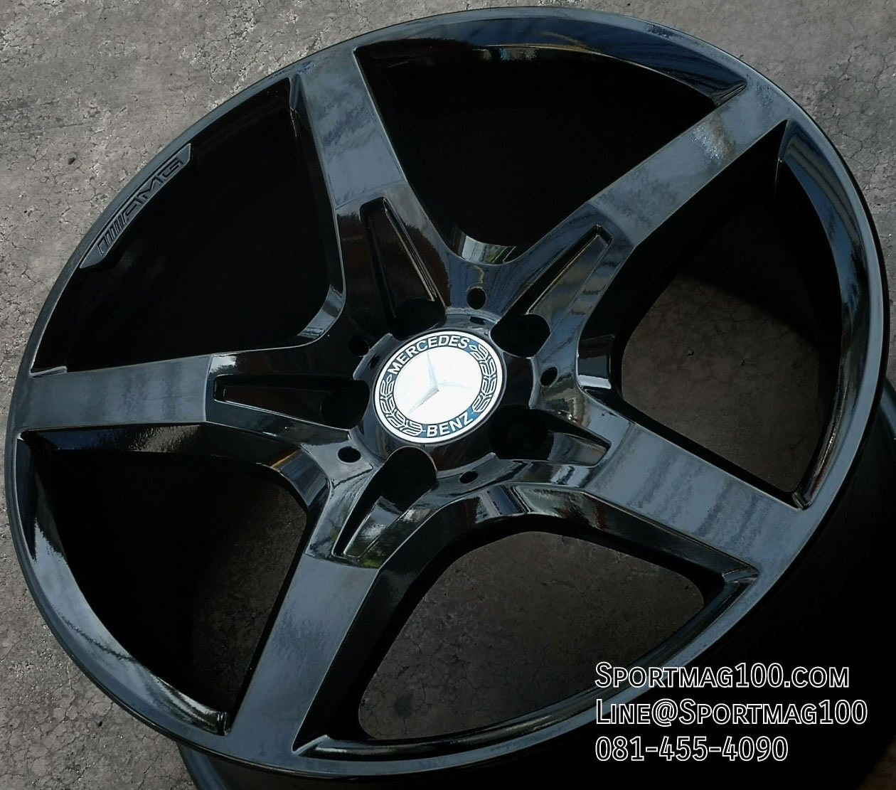 ล้อแม็ก แม็กซ์มือสองแท้ AMG SLK 5รู112 ET42-36 ดำแวว F7.5 R8.5-18นิ้ว(ลาดพร้าว-รามอินทรา)