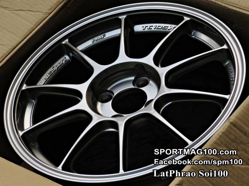 ล้อแม็ก ล้อแม็กใหม่เบา Flowforming AOW TC105X สีTS-titan 4รู100 7-16นิ้ว