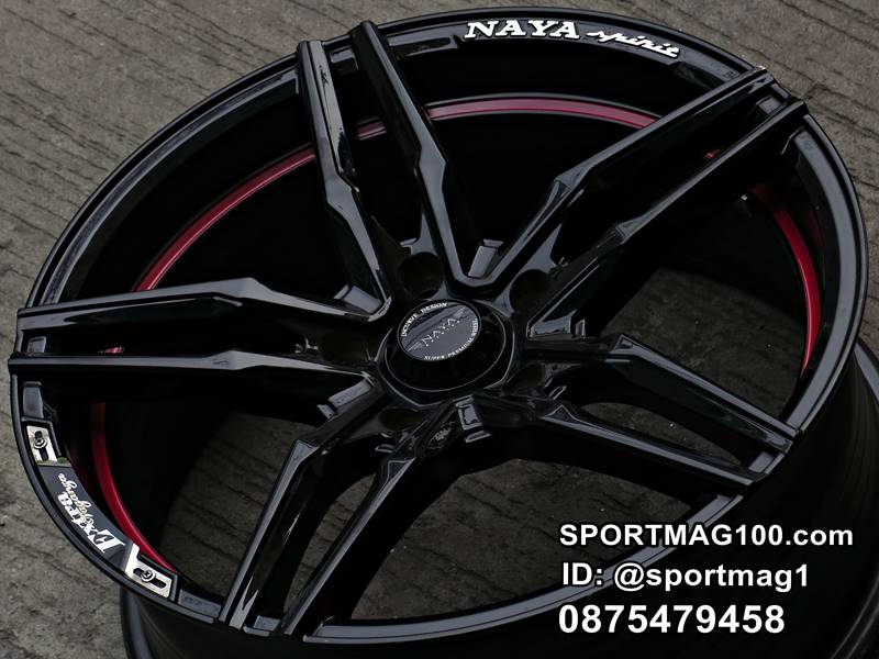 ล้อแม็ก ล้อแม็กมือสอง NAYA Everest2sport 5รู114 ดำอันเดอร์คัตแดง 7.5-17นิ้ว(จองแล้ว)