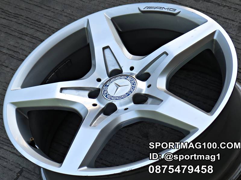 ล้อแม็ก ล้อแม็กมือสองแท้ AMG SLK172 5รู112 ซิลเวอร์ et42 F7.5 F8.5-18นิ้ว(รามอินทรา-ลาดพร้าว)