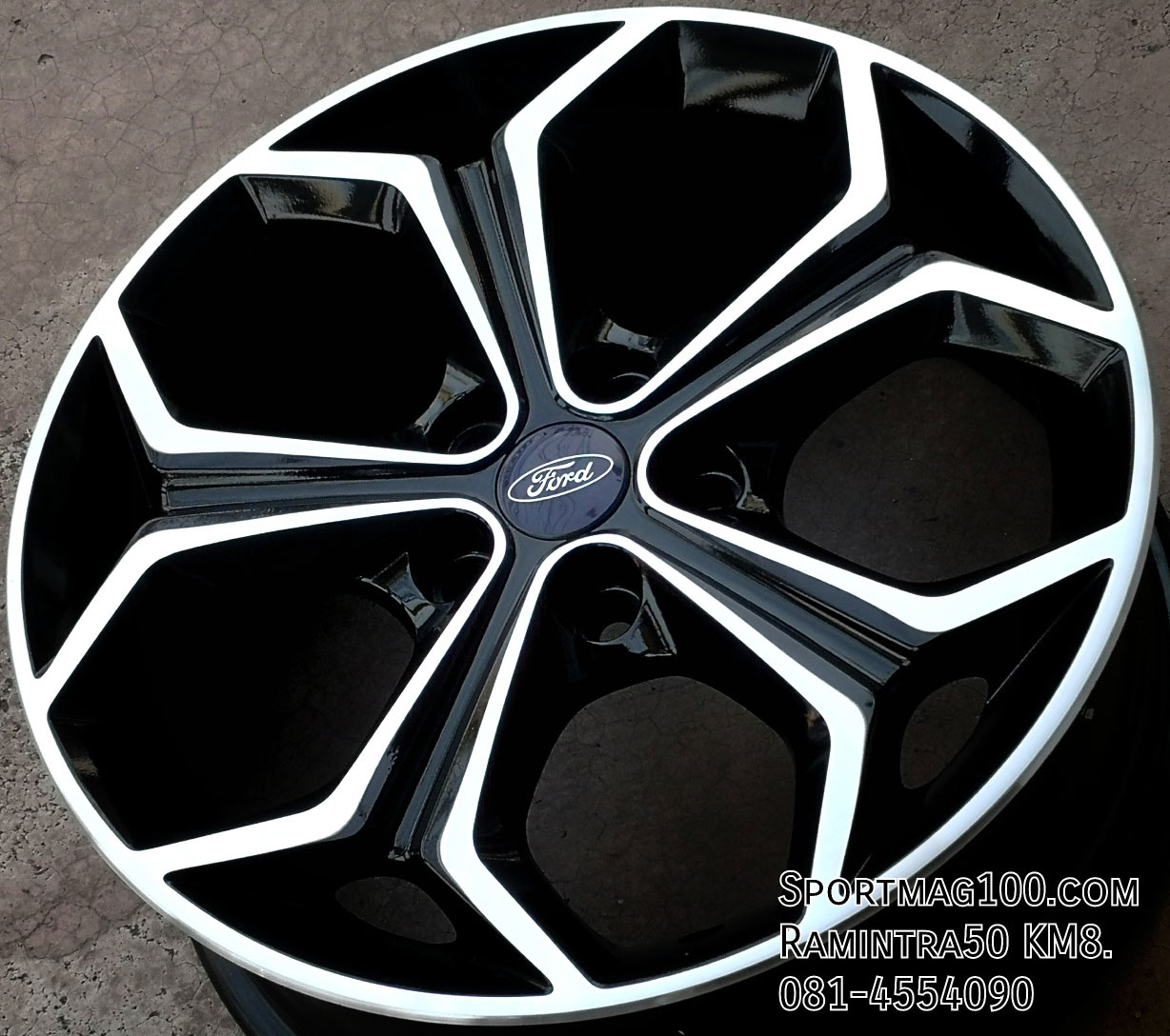 ล้อแม็ก  แม็กซ์มือสอง Ford New Focus Modify 5รู108 ดำหน้าเงา 7-17นิ้ว