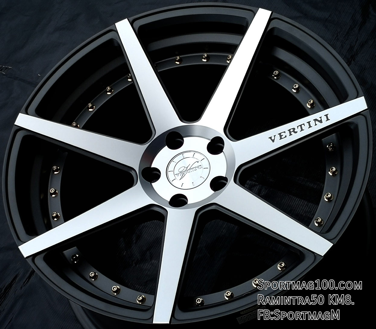 ล้อแม็ก  เฮียสั่งลด ล้อแม็กซ์ใหม่ USA Vertini Daynasty 5รู114 เทาหน้าเงา F8.5 R10-20นิ้ว 