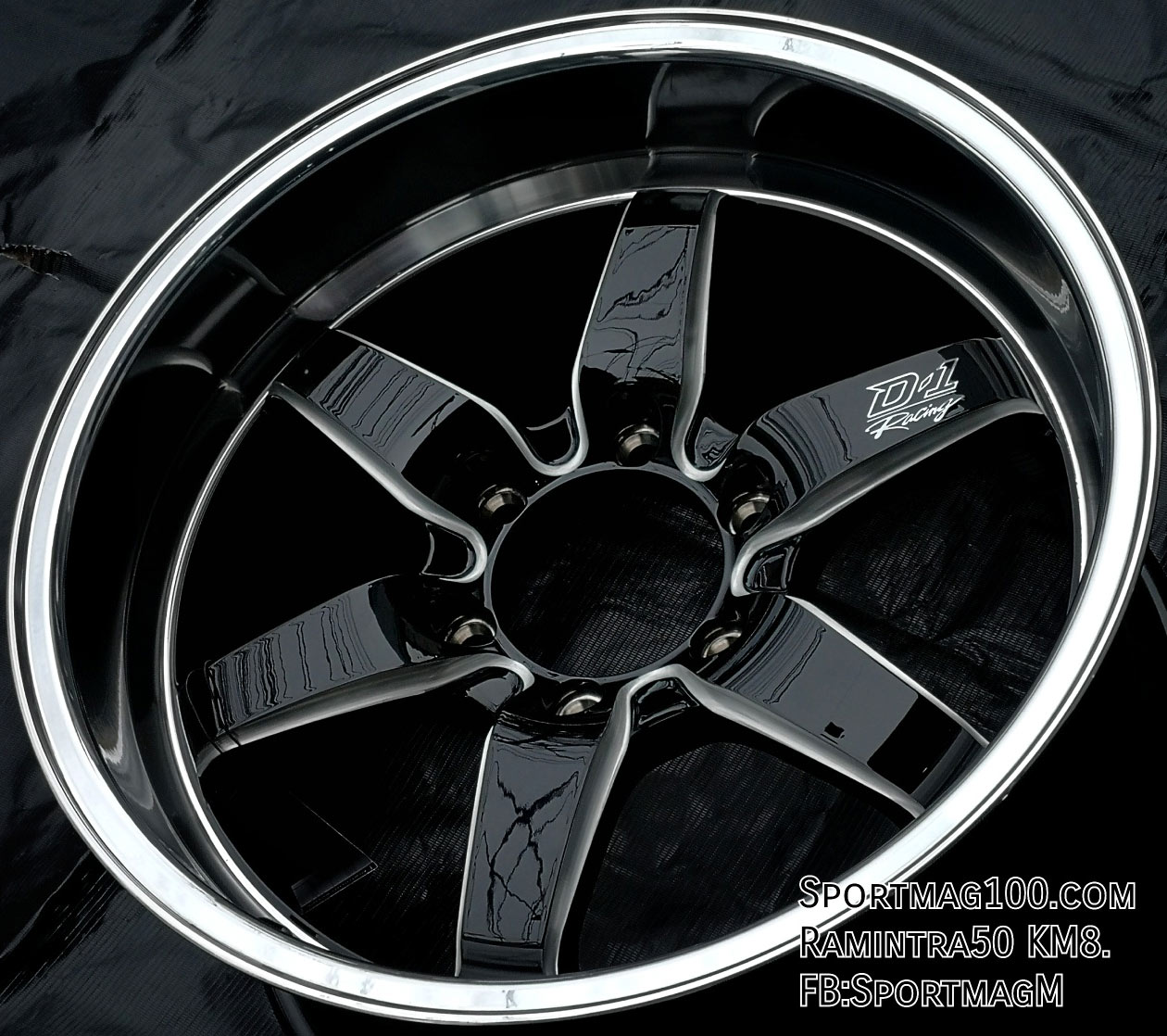 ล้อแม็ก ล้อแม็กใหม่ Lenso D1 Racing 6รู139 ET25-30 ดำมิลลิ่ง  F9.5 R10.5-18นิ้ว 