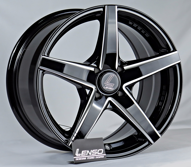 ล้อแม็ก ล้อแม็กใหม่ Lenso JAS Jager Saber 4รู100 ET35 ดำเงามิลลิ่ง 7-15นิ้ว