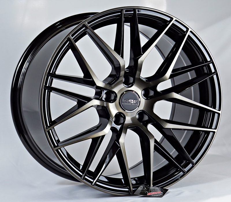 ล้อแม็ก ล้อแม็กใหม่ SSW  Vorsteiner348 5รู114 ดำแลคชา 8.5-18นิ้ว