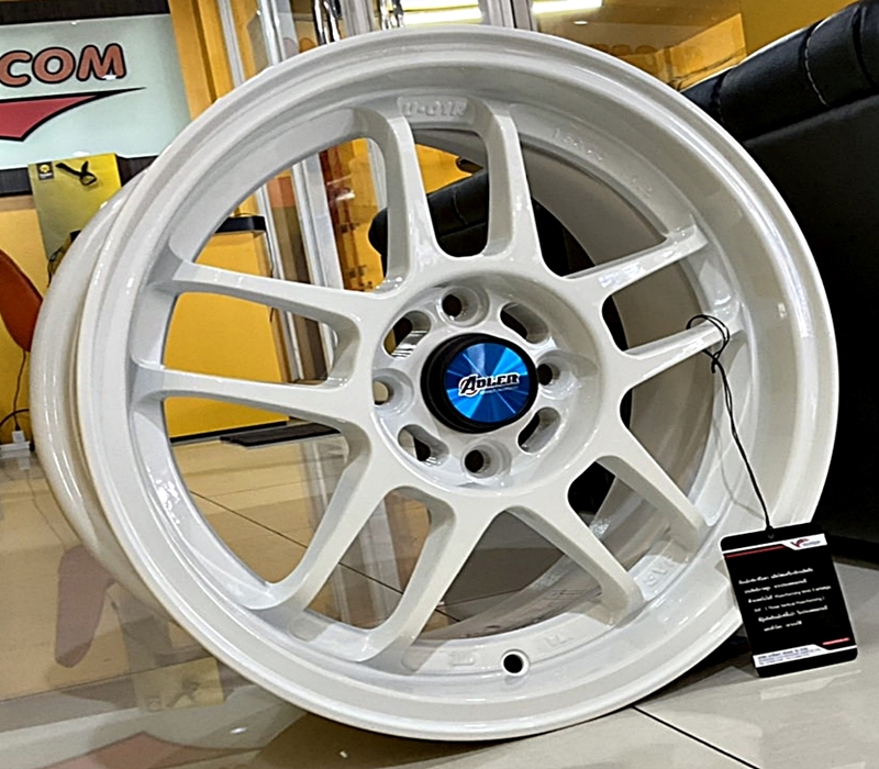ล้อแม็ก ล้อใหม่ FlowForming Yachi U01R 4รู100 สีขาว เบาเพียง 4.9โล 7-15นิ้ว