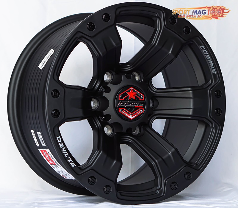 ล้อแม็ก ล้อแม็กใหม่ COSMIS DEVIL T6 6รู139 ET10 ดำด้าน 8.5-16นิ้ว