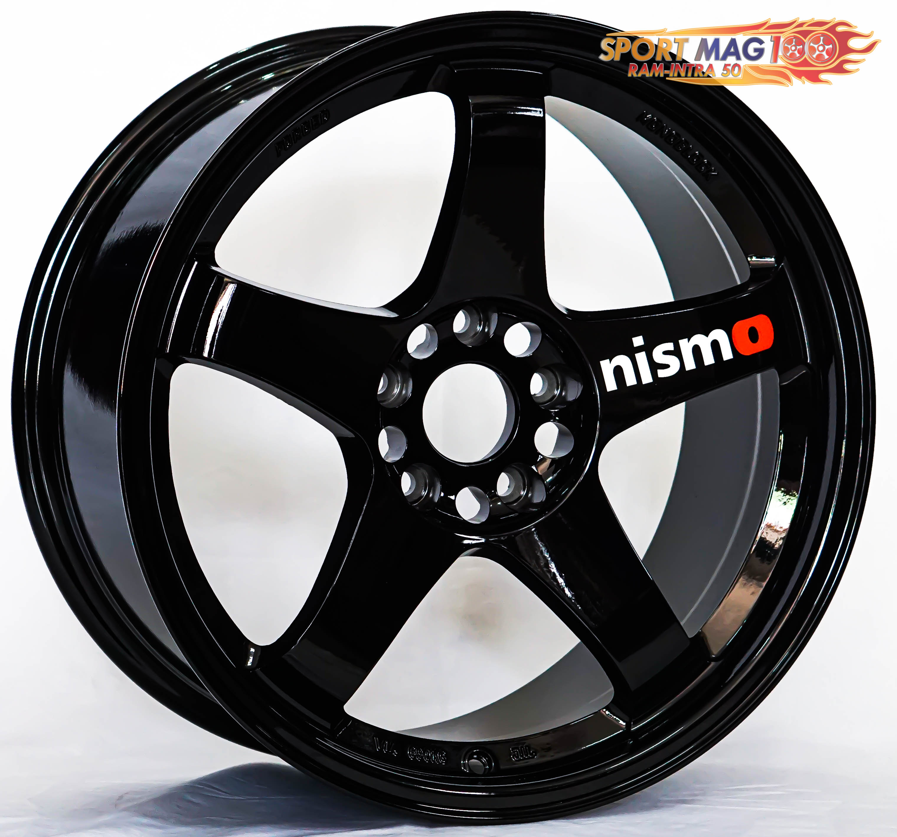 ล้อแม็ก ล้อแม็กใหม่ลาย NISMO GT5 5รู114 ET25 สีดำแวว 9-18นิ้ว