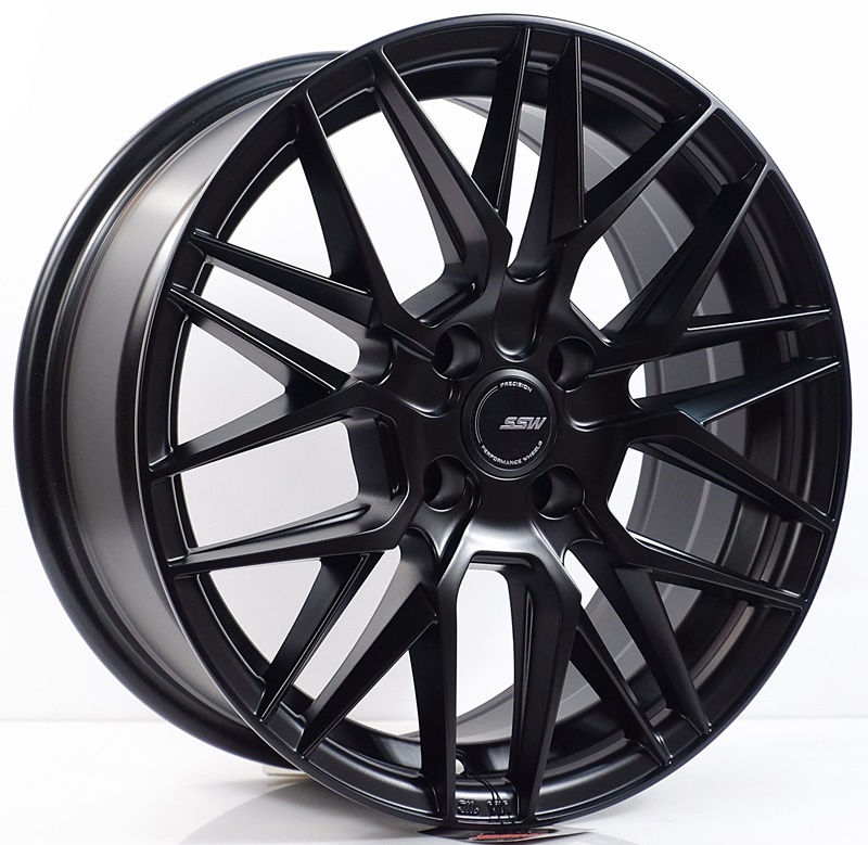 ล้อแม็ก ล้อแม็กใหม่ SSW Vorsteiner S348 4รู100 ET35 ดำด้าน 7-16นิ้ว