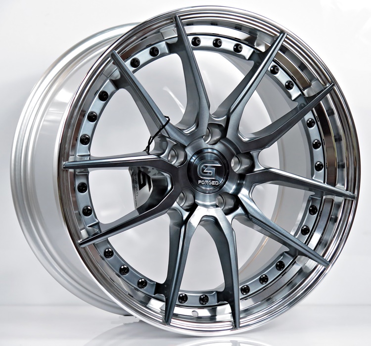 ล้อแม็ก ล้อแม็กแท้2ชิ้น G-Forged GF04 5รู112 สีBrusSilverBlackCL 8.5-18นิ้ว