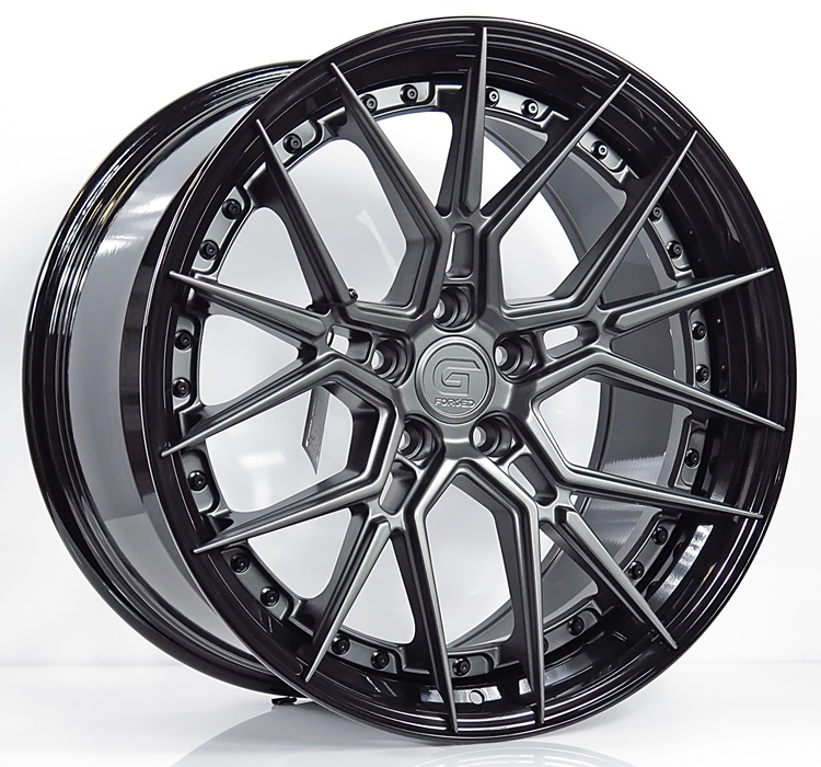 ล้อแม็ก ล้อแม็กแท้2ชิ้น G-Forged GF07 5รู112 สีTitaniumGreymattGlossBlack ET32-40 F8.5 R10-20นิ้ว