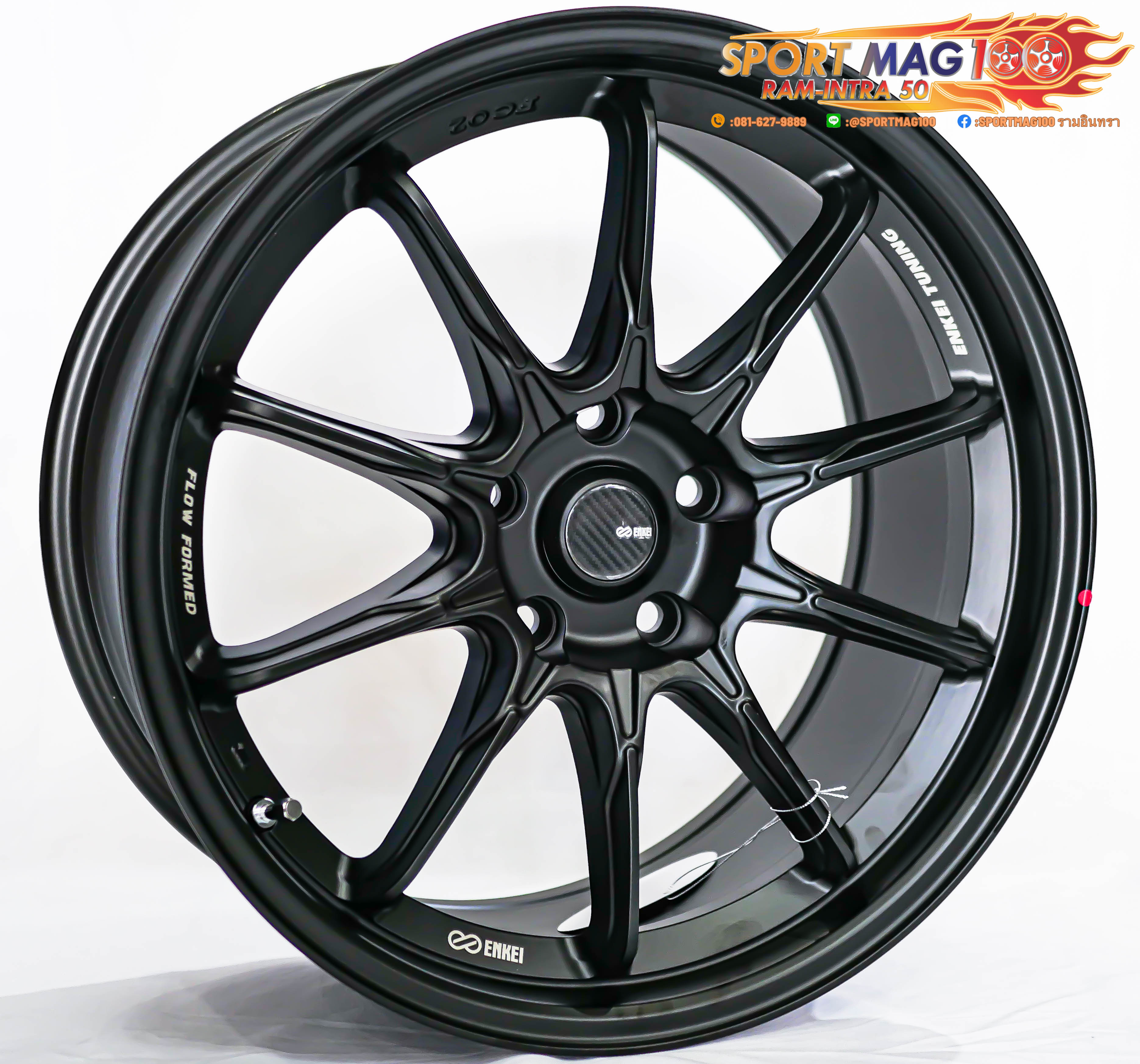 ล้อแม็ก ล้อแม็กใหม่แท้ Flowforming Enkei FC02 5รู114 ดำด้าน 8.5-18นิ้ว