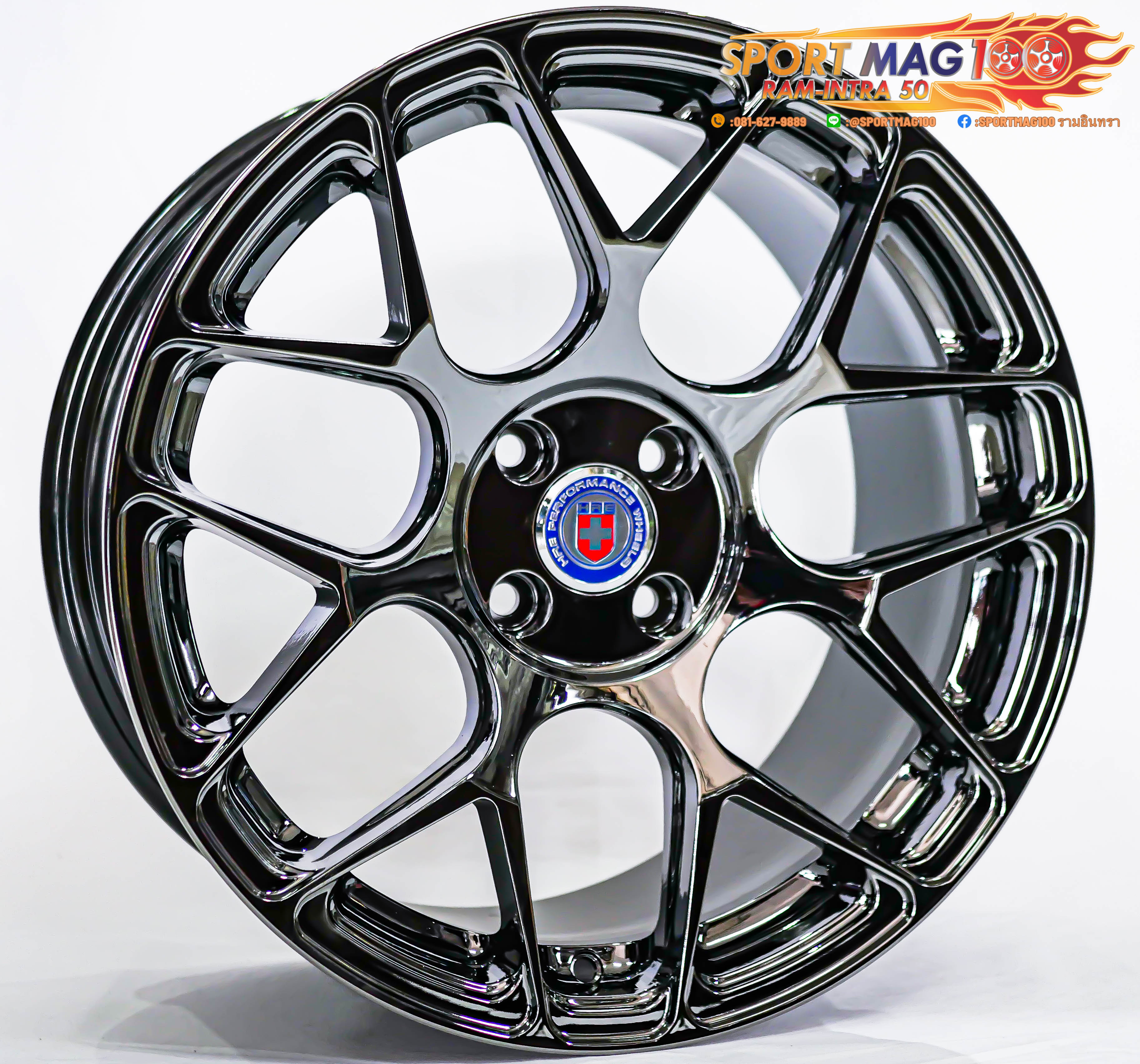 ล้อแม็ก แม็กซ์ใหม่ SSW HRE P40 4รู100 ET35 แบล็คโคม 8.5-17นิ้ว