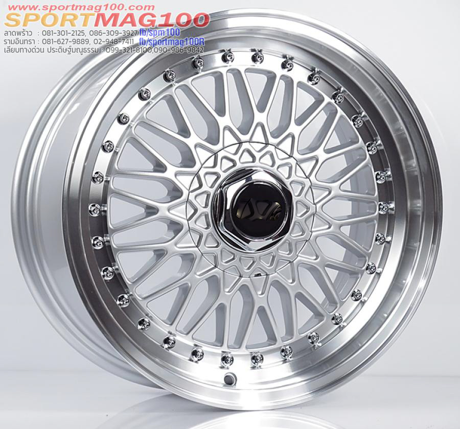 ล้อแม็ก ล้อแม็กใหม่ลาย BBS RS 4รู100/114 ET35 ซิลเวอร์ขอบเงา 7-16นิ้ว