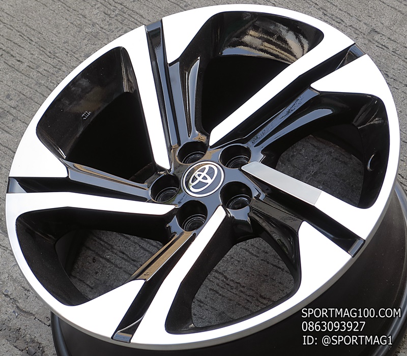 ล้อแม็ก ล้อแม็กป้ายแดง Toyota Yaris Cross 5รู100 ดำหน้าหน้า 7-18นิ้ว(รามอินทรา)