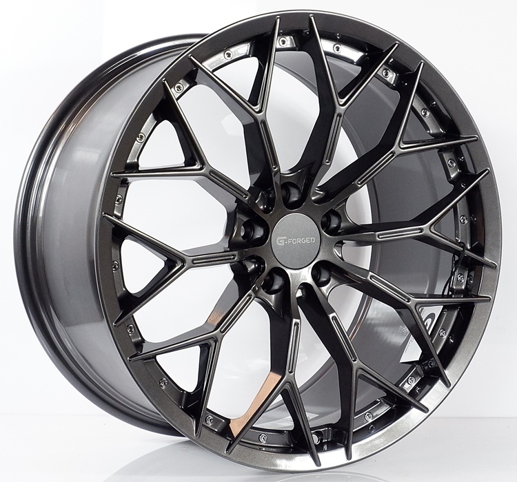 ล้อแม็ก ล้อแม็กแท้ Flowforming Gforged GF06 5รู112 สีDarkGM 8.5 R10-20นิ้ว