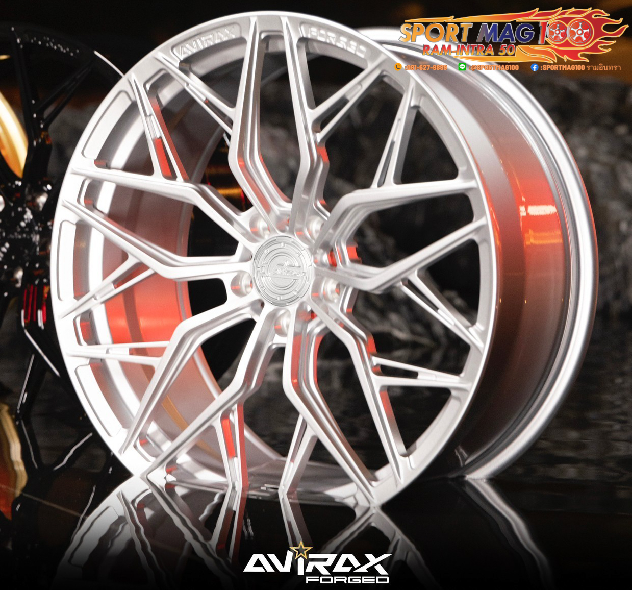 ล้อแม็ก ล้อแม็กใหม่ AVIRAX FORGED GL502 5รู108 ET35 ซิลเวอร์ 8.5-18นิ้ว