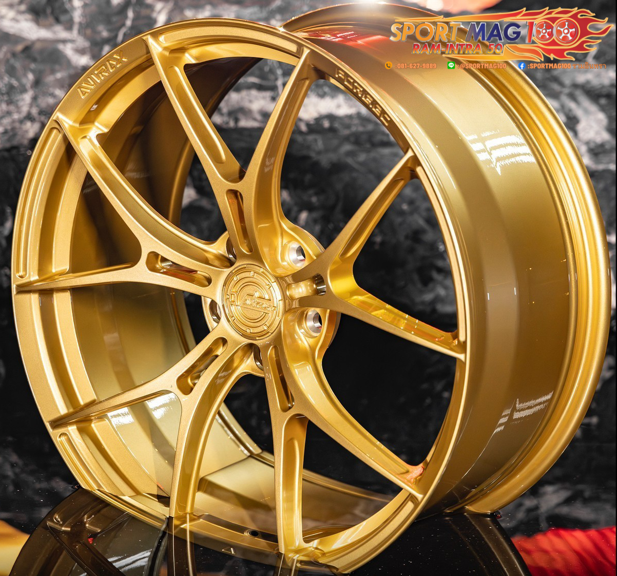 ล้อแม็ก ล้อแม็กใหม่ AVIRAX FORGED GL500 5รู120 ET38 ทอง 9-20นิ้ว