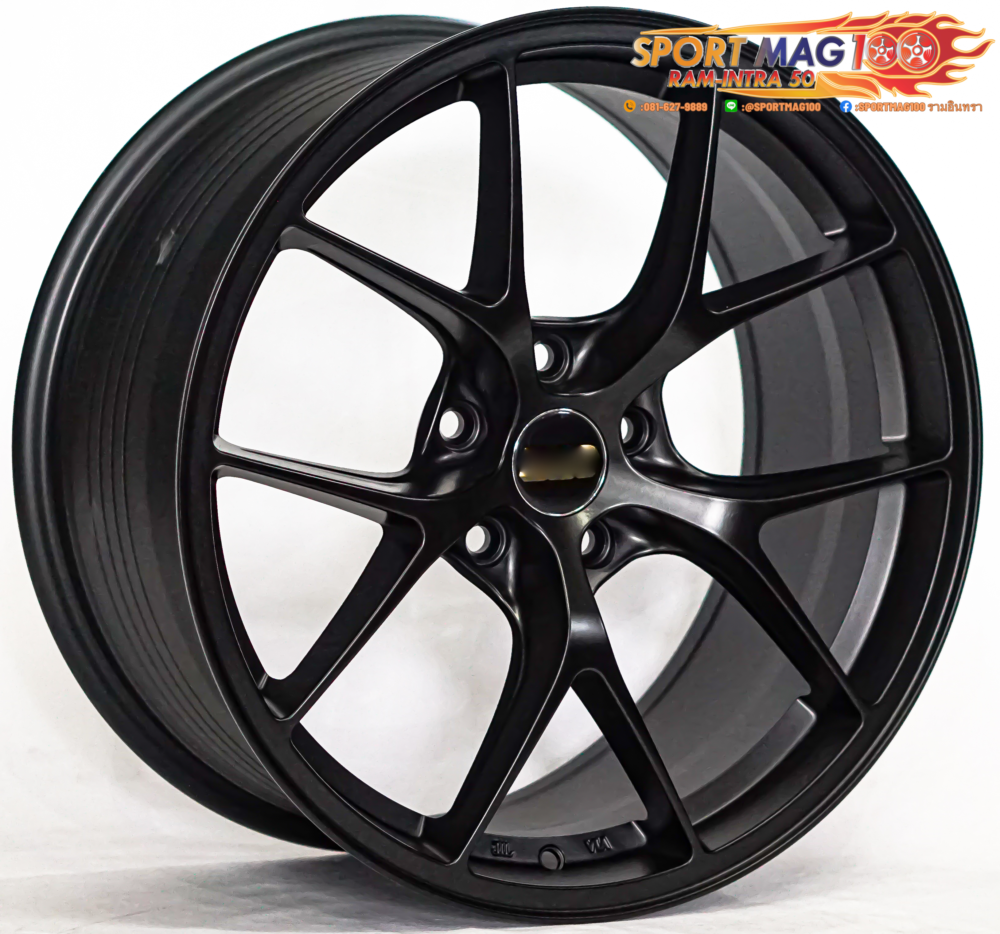 ล้อแม็ก ล้อแม็กใหม่เบา FlowForming RID 5รู112/114 ET35 สีดำ 8.5-18นิ้ว