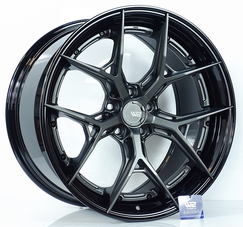 ล้อแม็ก ล้อแม็กแท้2ชิ้นสุดเบา Flowforming W2BF 5รู114 แมทกันกลอสแบล็ค ET35-40 F9 R10-20นิ้ว