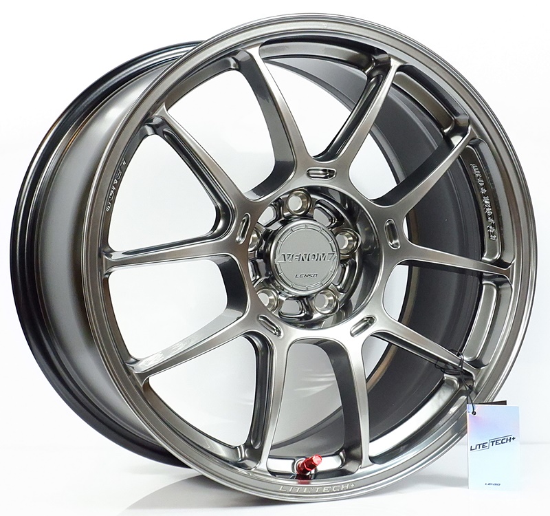 ล้อแม็ก ล้อแม็กใหม่ FlowForming Lenso VENOM V1N LITETECH+ 5รู114 ET38 ไฮเปอร์แบล็ค 8.5-18นิ้ว
