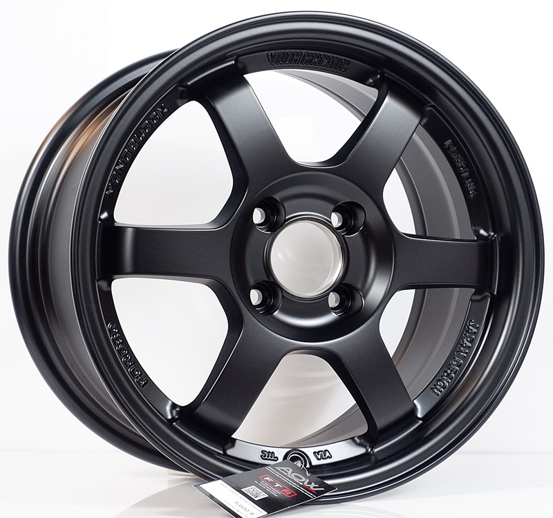 ล้อแม็ก ล้อแม็กใหม่เบา Flowforming TE37 4รู100 ดำด้าน 7-15นิ้ว