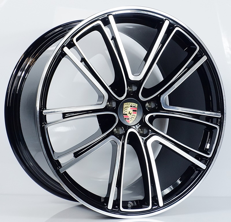ล้อแม็ก ล้อแม็กเบาสุดFORGED Porsche D5014 5รู130 ET46-58 สีดำหน้าเงา F9.5 R11-21นิ้ว