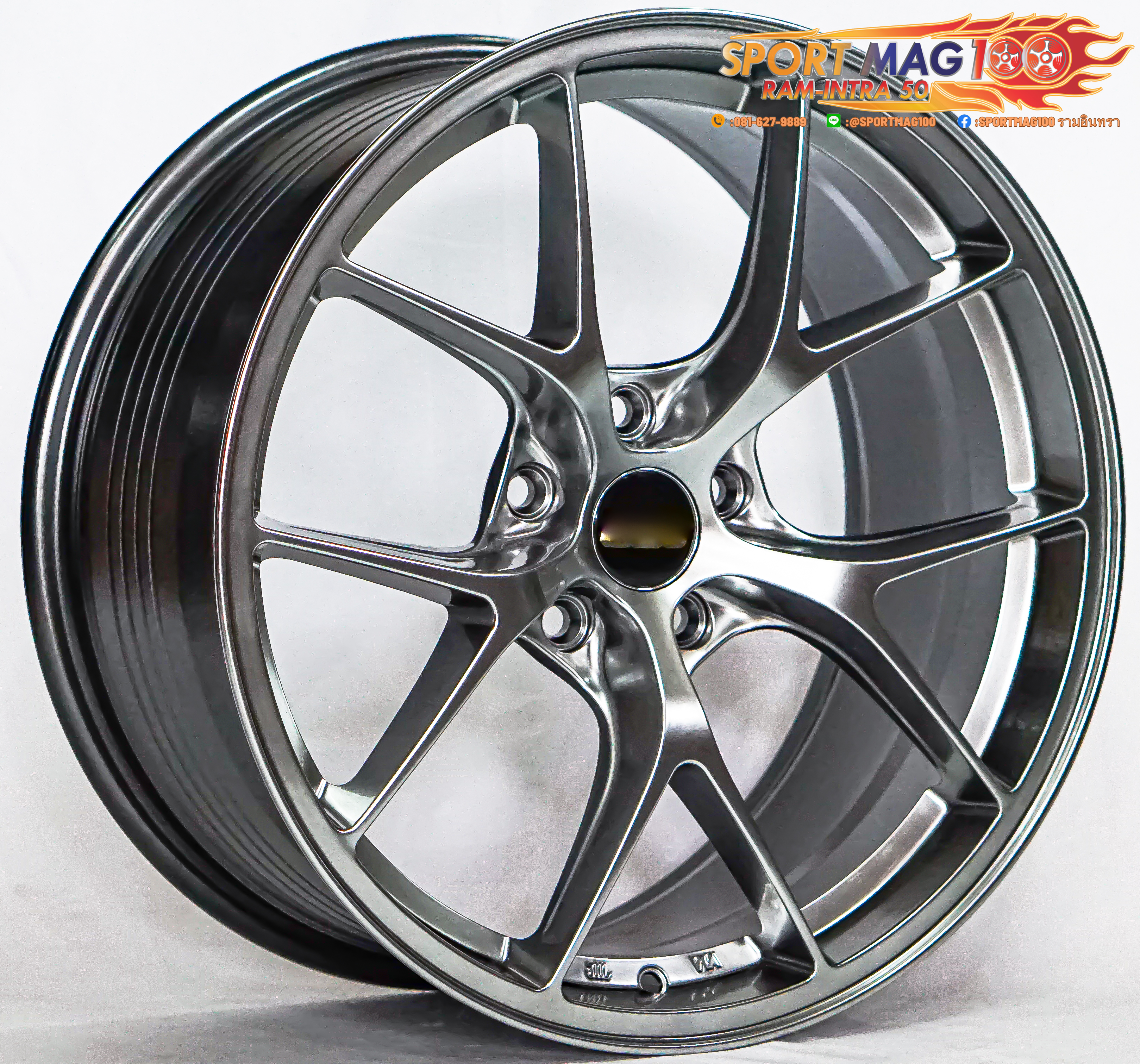 ล้อแม็ก ล้อแม็กใหม่เบา FlowForming RID 5รู112/114 ET35 สีไฮเปอร์ 8.5-18นิ้ว 