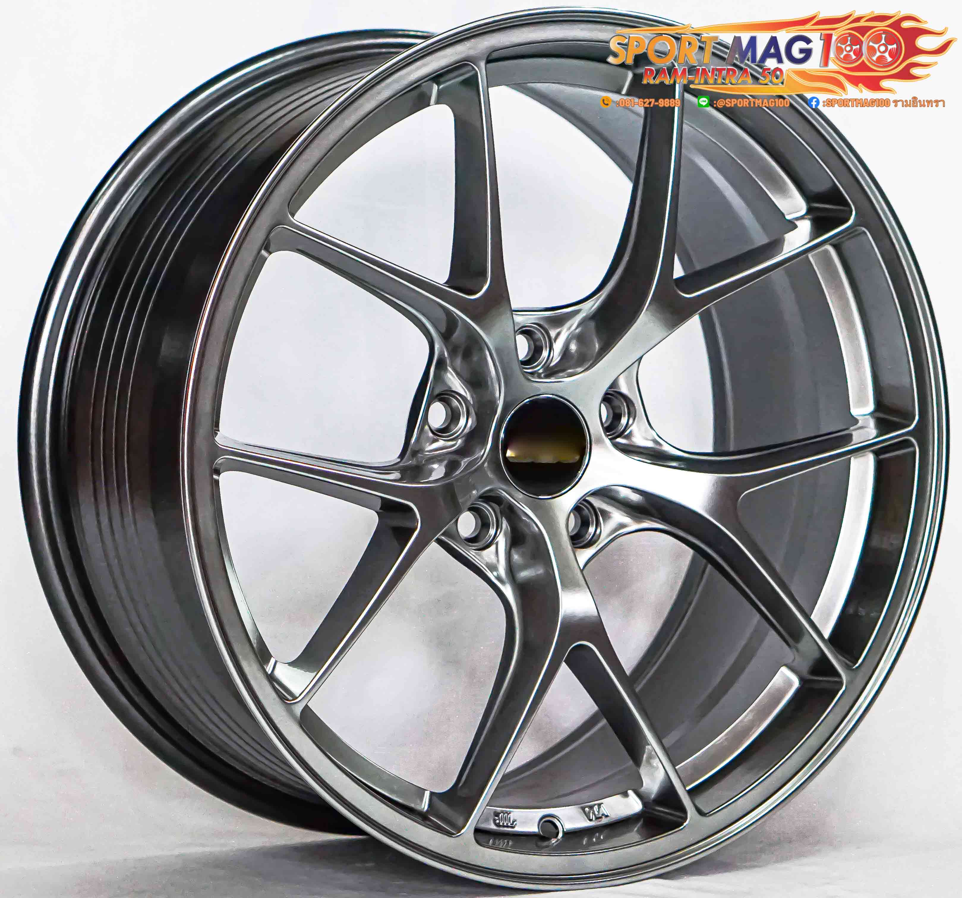 ล้อแม็ก ล้อแม็กใหม่เบา FlowForming RID 5รู112/114 ET35 สีไฮเปอร์ 8.5-18นิ้ว 