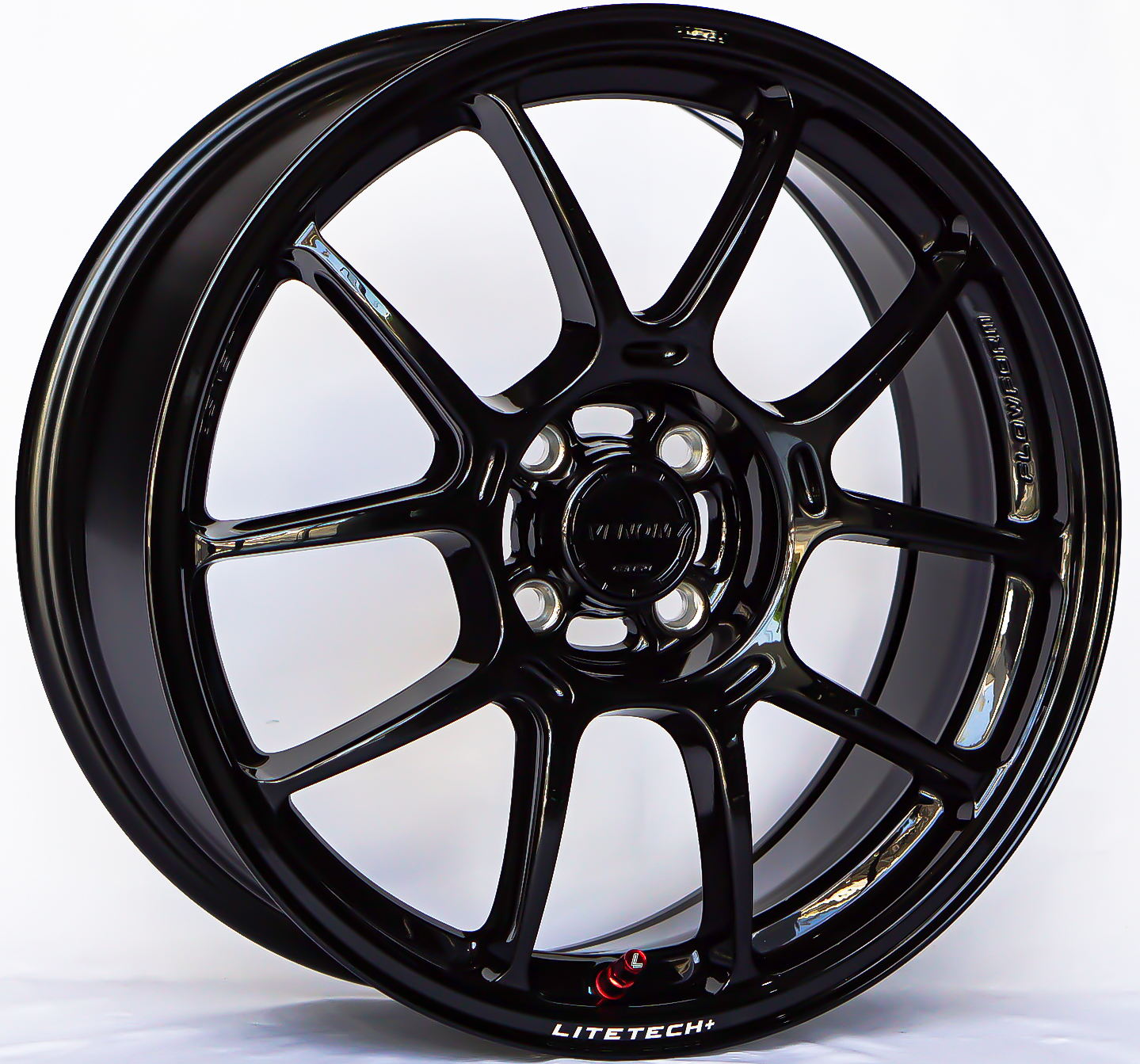 ล้อแม็ก ล้อแม็กใหม่ FlowForming Lenso V1N LITETECH+ 4รู100 ET35 ดำแวว 7-17นิ้ว (6.28 กิโล) 