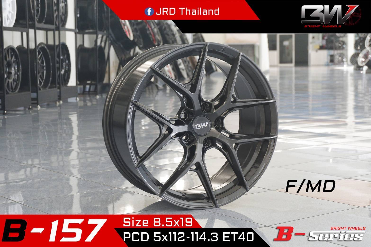 ล้อแม็ก แม็กซ์ใหม่ BW B-157 5รู114/112 ET40 กันเมทาลิก 8.5-19นิ้ว