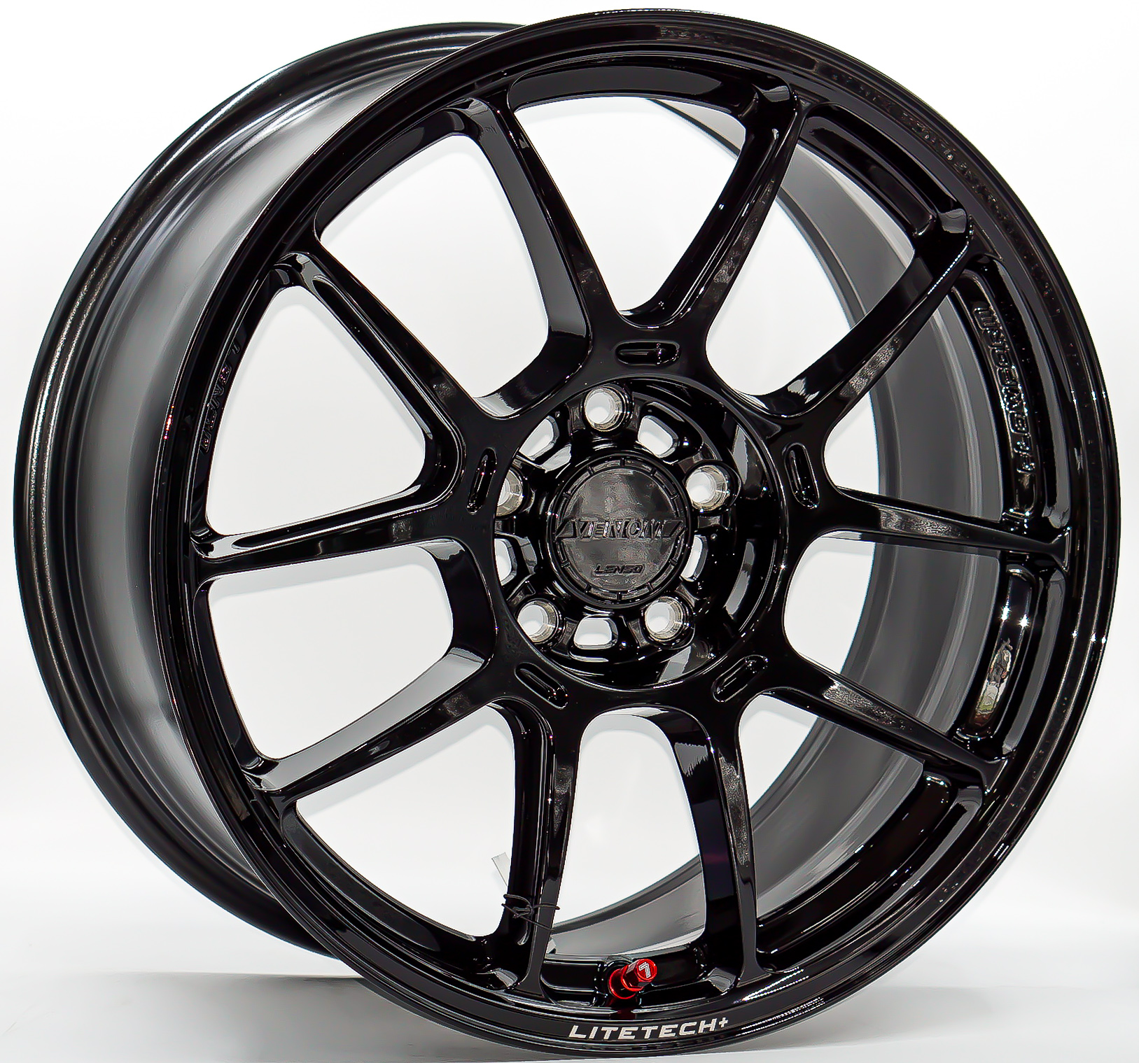 ล้อแม็ก ล้อแม็กใหม่ FlowForming Lenso VENOM V1N LITETECH+ 5รู100 ET38 ดำเงา 8.5-18นิ้ว 