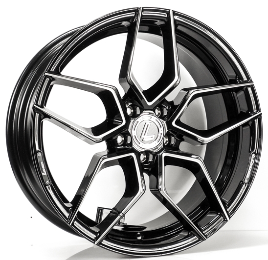 ล้อแม็ก ล้อแม็กใหม่ Lenso Conquista CORSA 5รู108 ดำมิลลิ่งเงิน กว้าง8.5 Offset42 ขอบ19