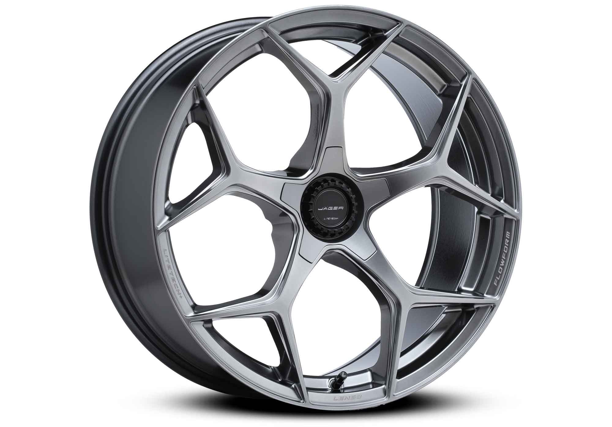 ล้อแม็ก ล้อแม็กใหม่ FlowForming Lenso Jager VAMOS5 LITETECH+ ขอบ18นิ้ว 5รู114.3 สีไฮเปอร์แบล็ค กว้าง 8.5นิ้ว ET35