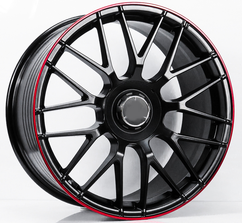 ล้อแม็ก ล้อแม็กใหม่เบา FlowForming GTC Rordster 5รู112 ดำขอบแดง Offset35-38 กว้าง F8 R9 ขอบ19