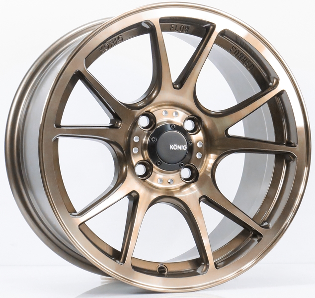ล้อแม็ก ล้อแม็ก FlowForming USA Konig N903M 4รู100 สีทองชา Offset35 กว้าง 7นิ้ว ขอบ 15นิ้ว